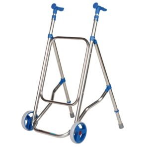 Forta Andador plegable de 2 ruedas sin asiento, azul