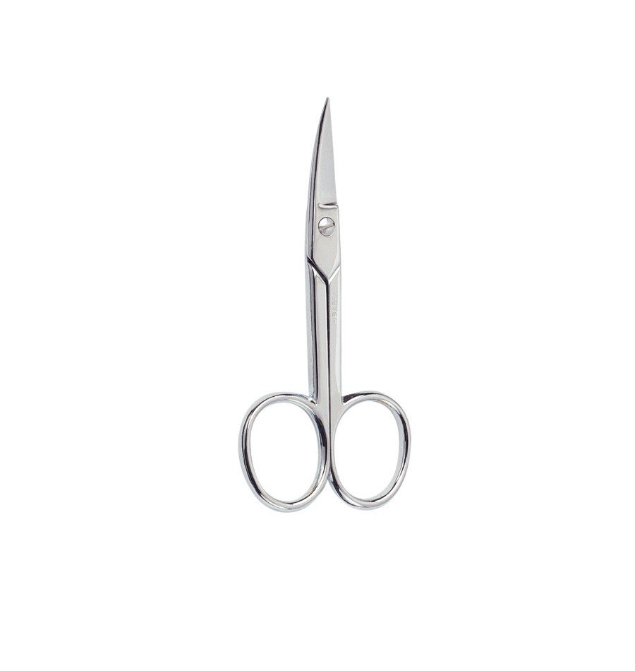 Beter Tijera de manicura para uñas, cromada, punta curva