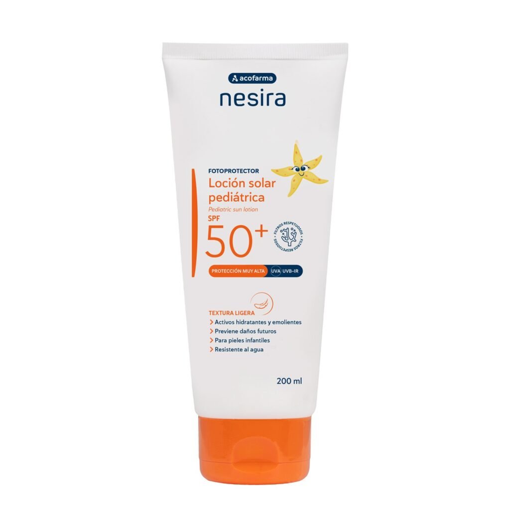 Acofarma Nesira Loción solar pediátrica SPF 50+ 200 ml