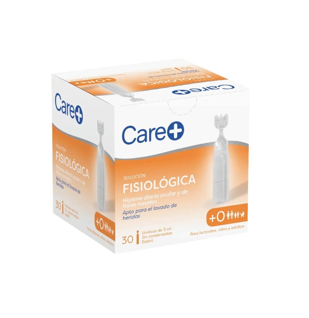 Care+ Solución fisiológica 30 monodosis de 5 ml