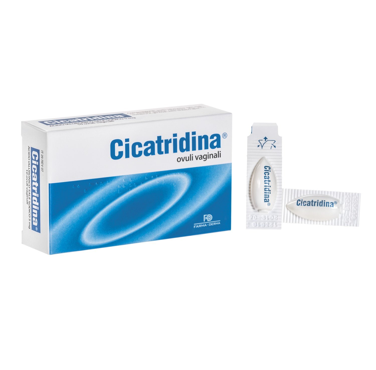 Cicatridina óvulos vaginales 10 uds.