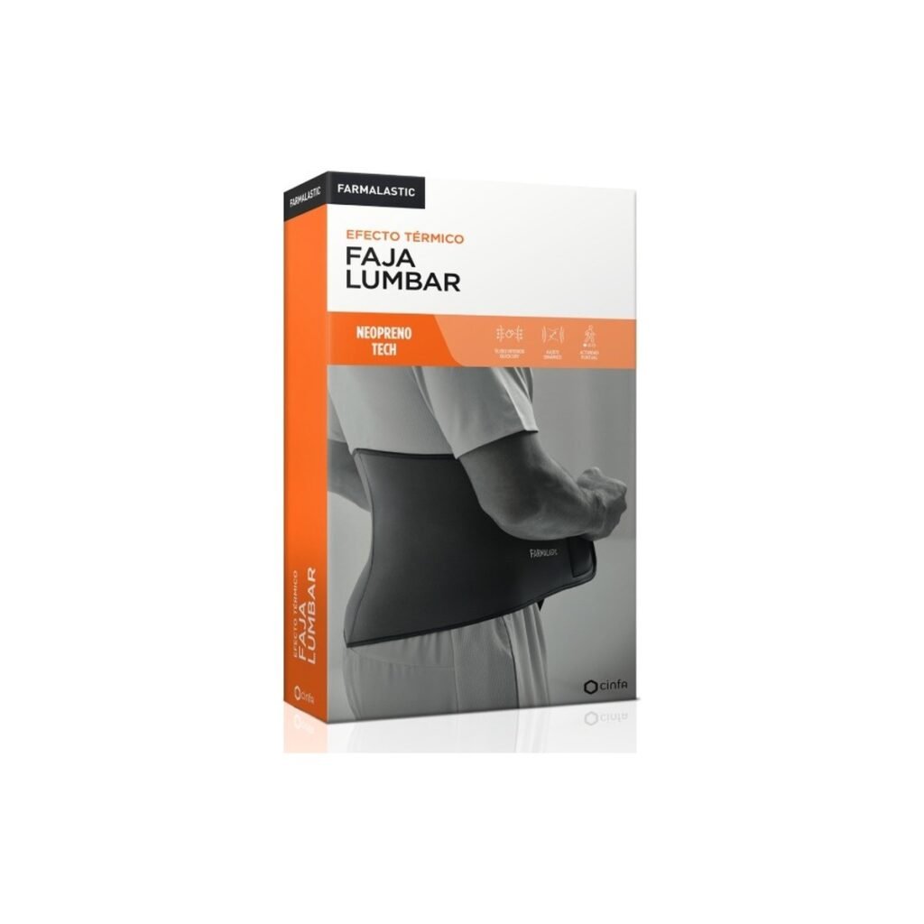 Farmalastic Faja lumbar de neopreno Neopreno Tech, gris