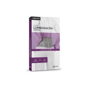 Farmalastic Faja lumbosacra corta con bandas tensoras, gris