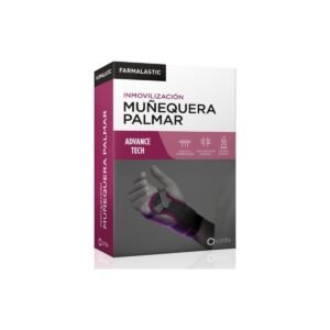 Farmalastic Muñequera palmar con férula Advance Tech, gris y marsala