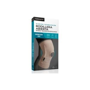 Farmalastic Rodillera abierta con banda infrapatelar Compression Tech, beige