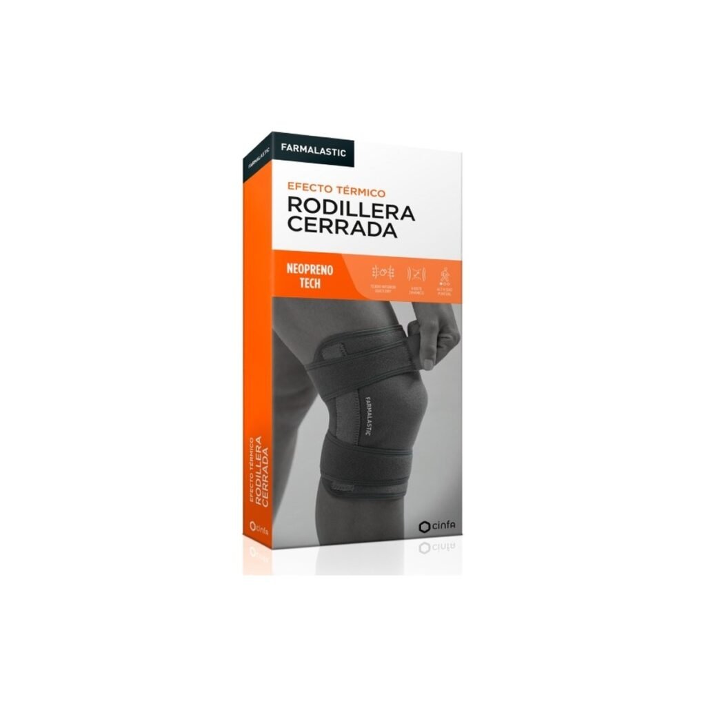 Farmalastic Rodillera cerrada de neopreno Neopreno Tech, gris