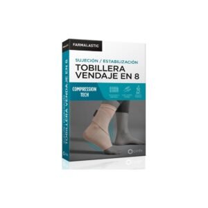 Farmalastic Tobillera con vendaje en 8 Compression Tech, beige