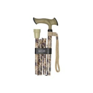 García 1880 Bastón plegable de aluminio cachemir con puño ergonómico, 84-94 cm