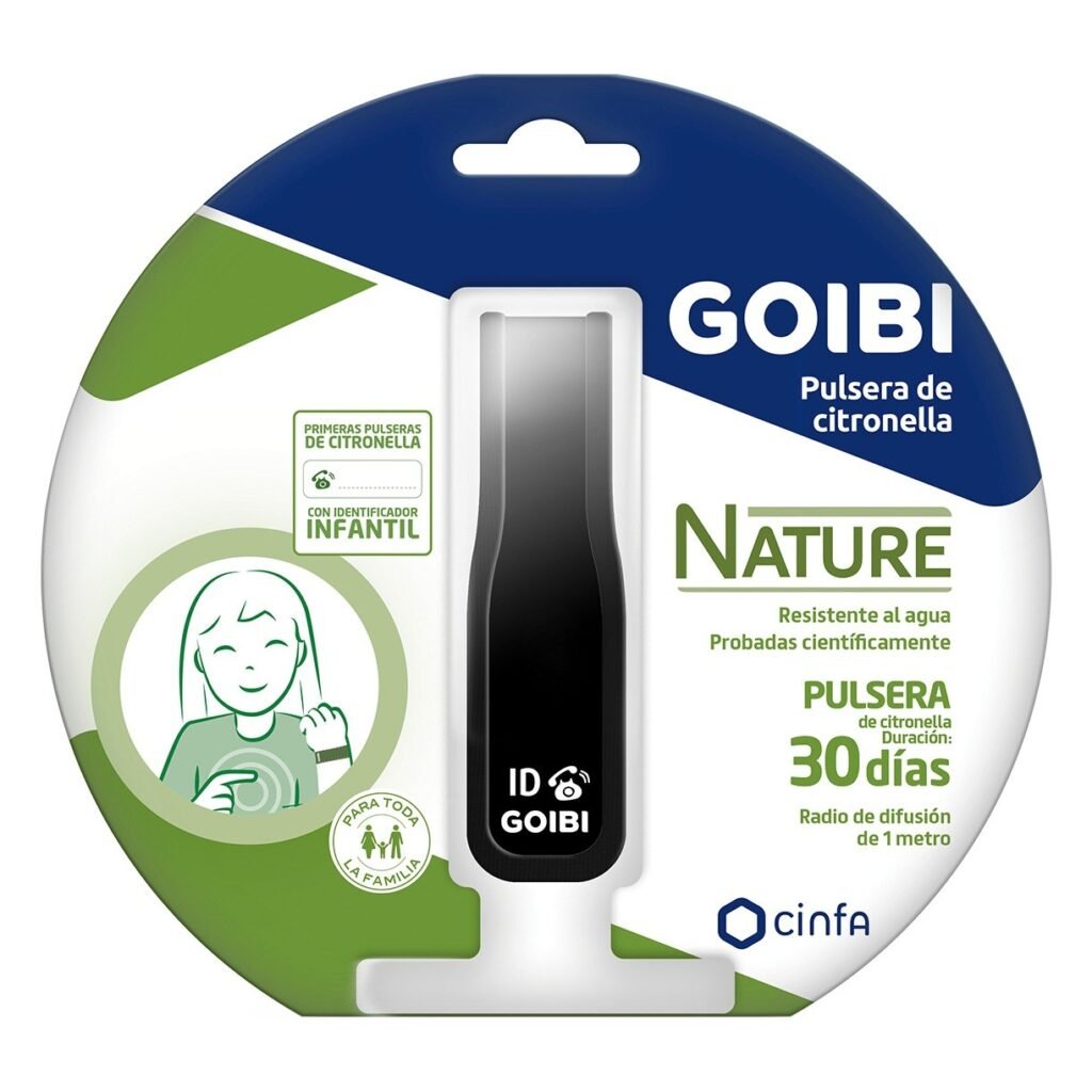 Goibi Pulsera antimosquitos adulto Nature negra + 2 pastillas