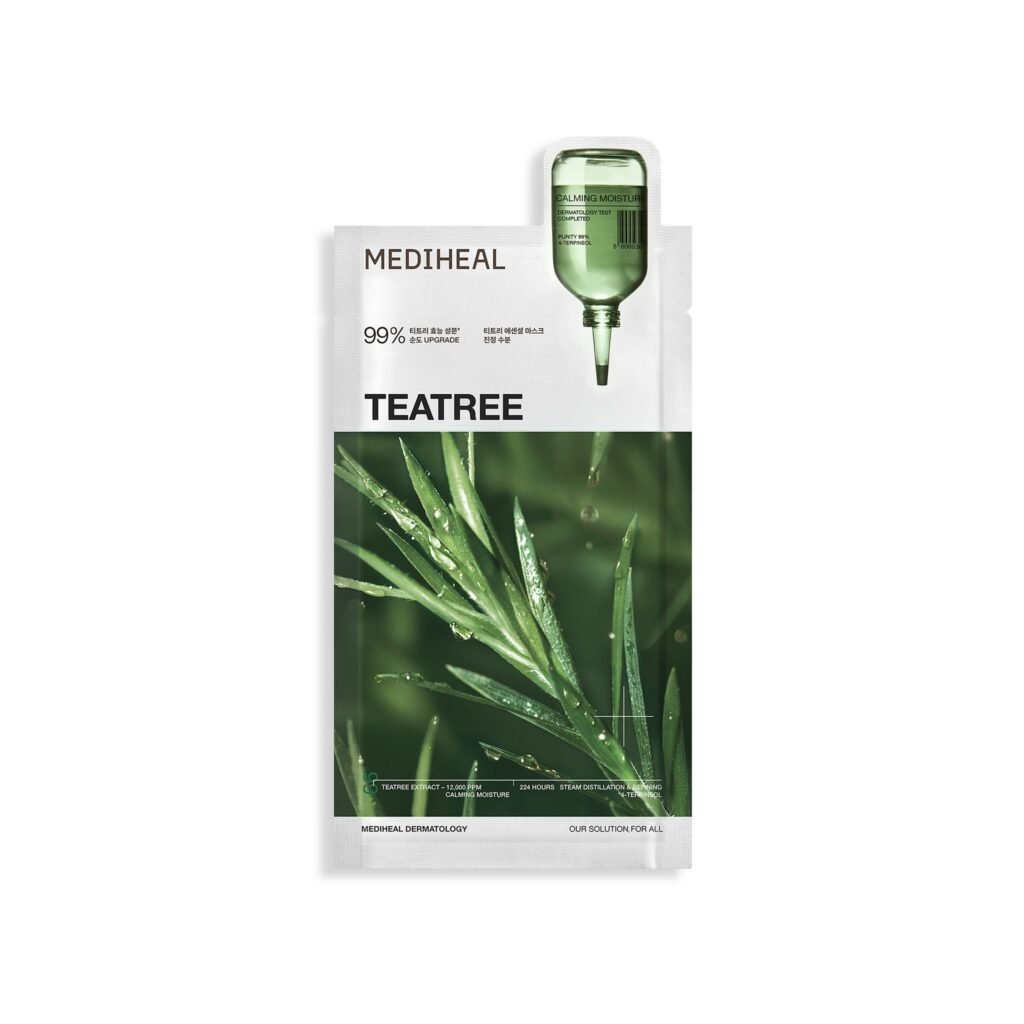 MEDIHEAL Teatree Essential Mask, caja de 10 mascarillas