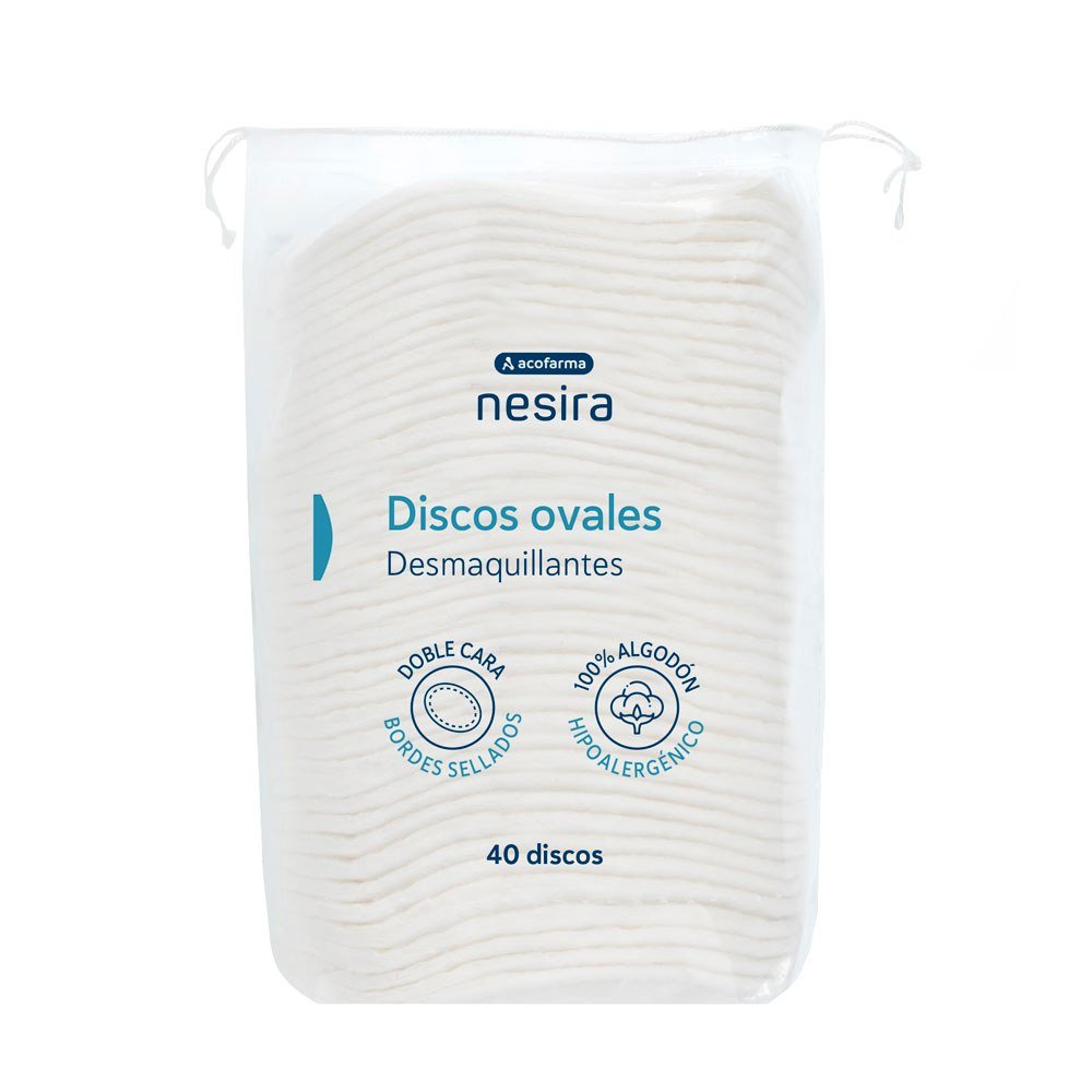 Nesira Esylma Discos desmaquillantes ovalados 40 uds.