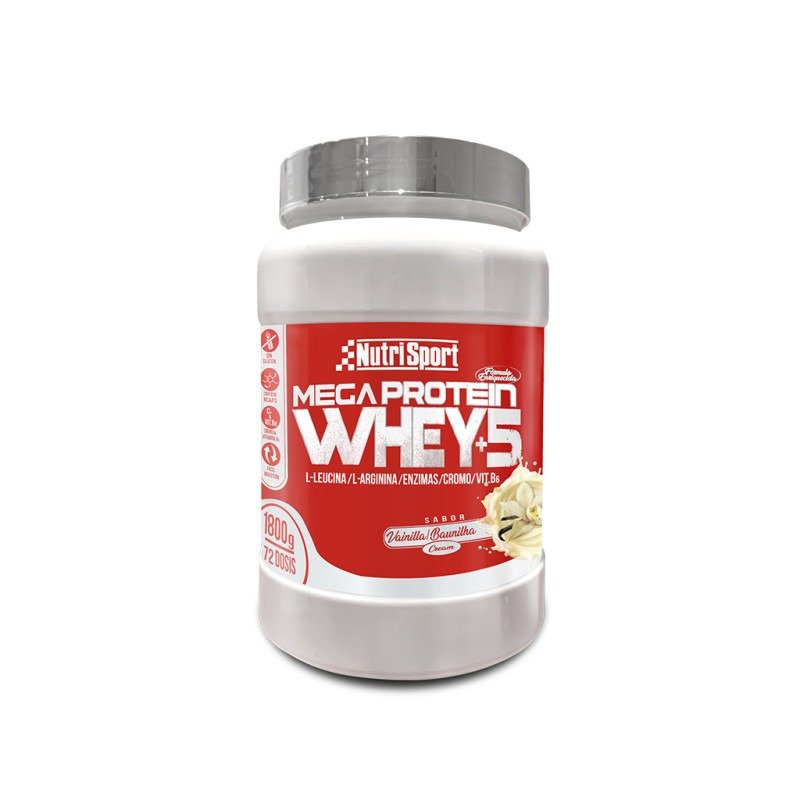 Bote de Nutrisport Mega Protein Whey +5 de 1800 g