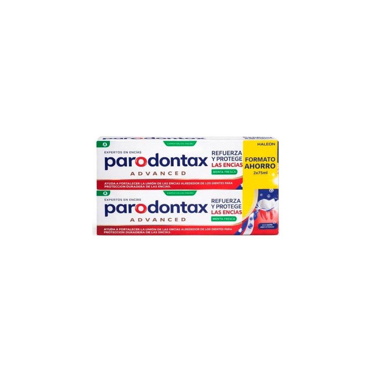 Parodontax Refuerza y Protege Pasta dentífrica duplo 2 × 75 ml