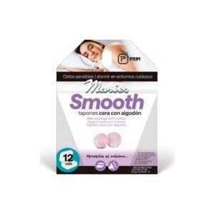 Prim Maries Smooth tapones para los oídos de cera con algodón, 12 unidades