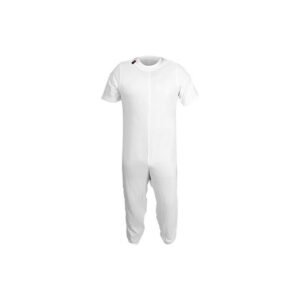 Qbio Pijama antipañal largo de manga corta, blanco